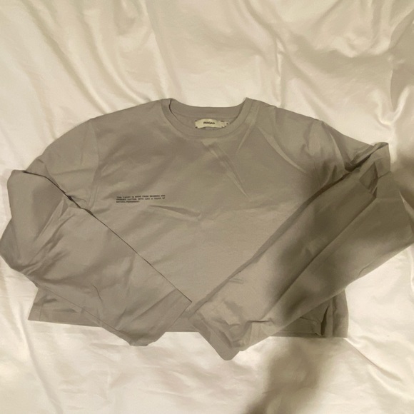 Pangaia Long Sleeve Crop T-Shirt - Picture 1 of 4